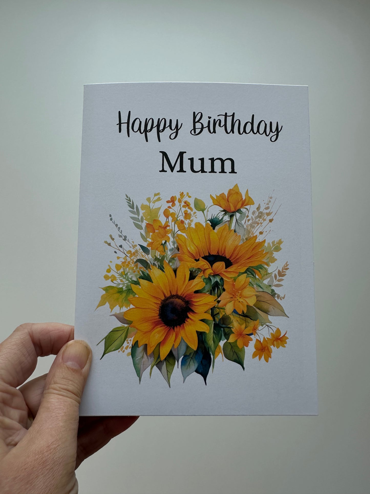 Happy Birthday card with sunflowers