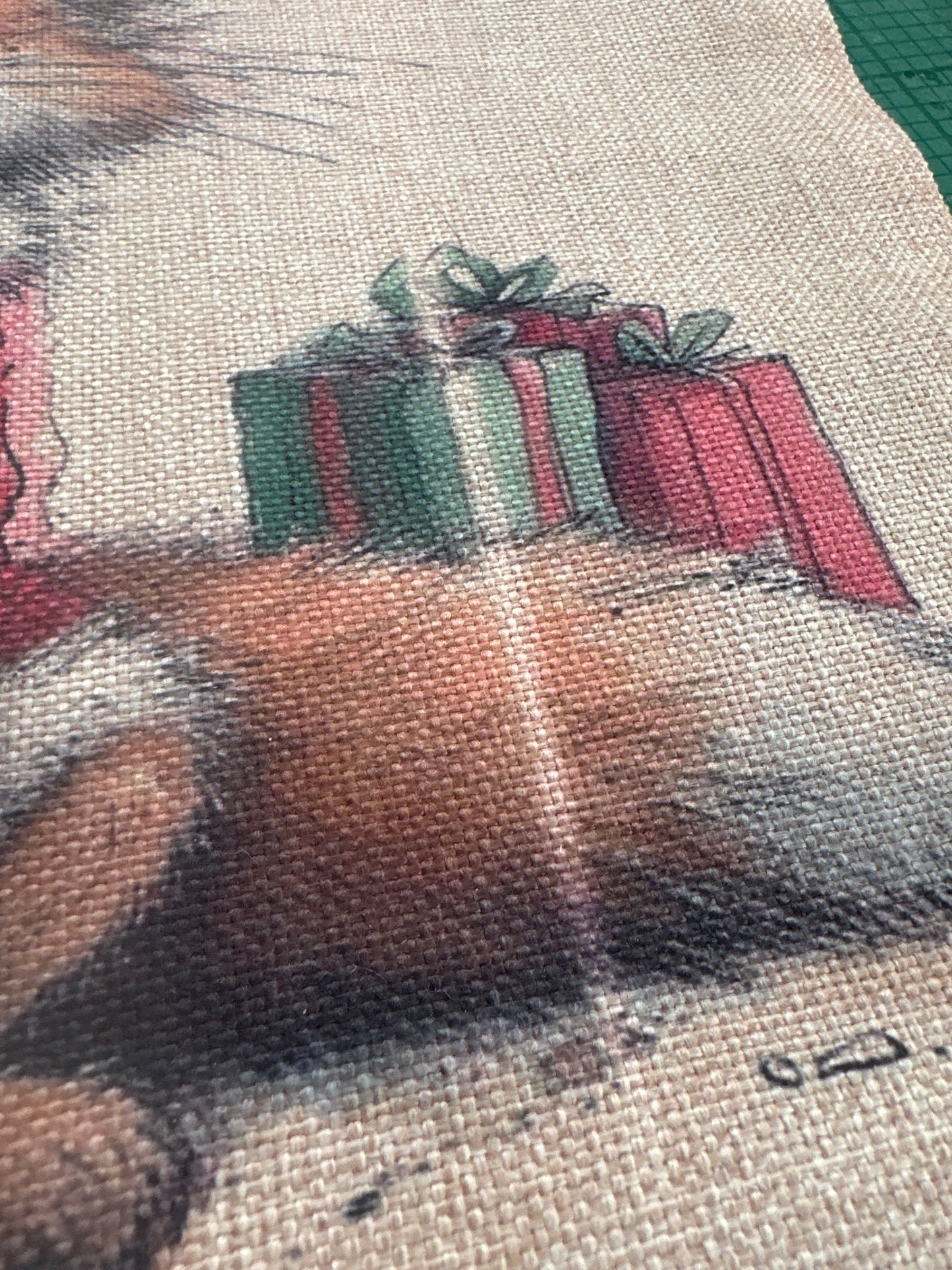 Oops, fox Christmas cushion cover