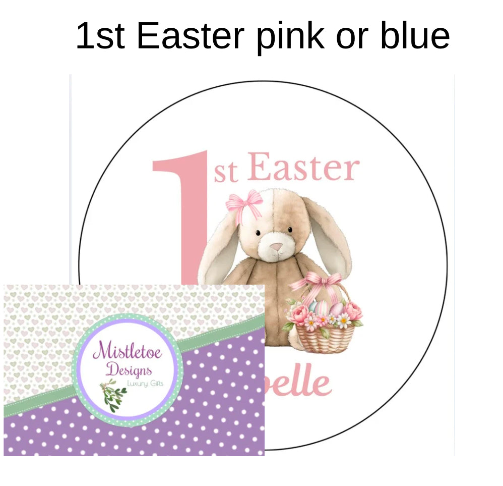 Easter sacks, med or large , both can be personalised