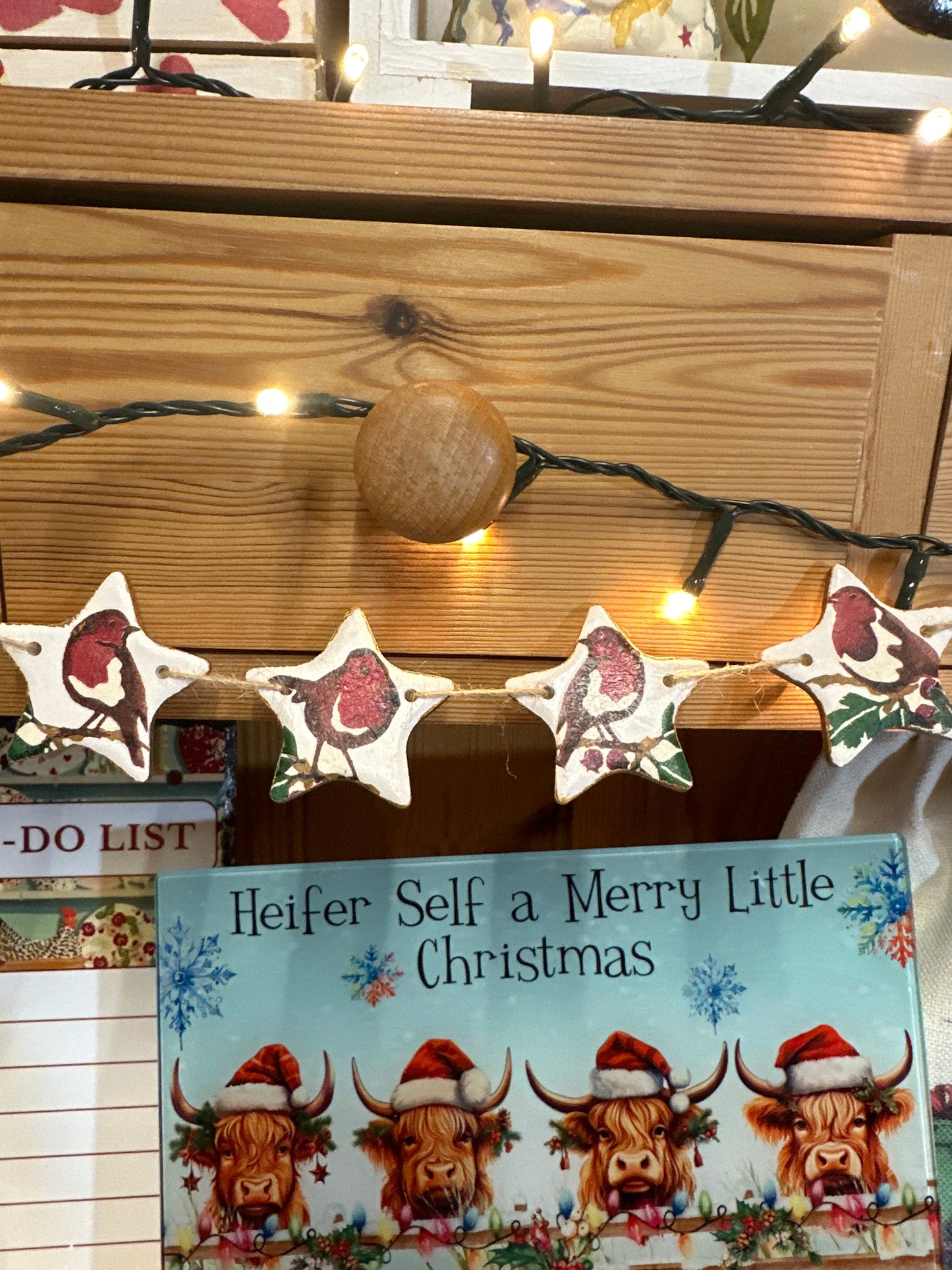 Ceramic star bunting with Emma Bridgewater design