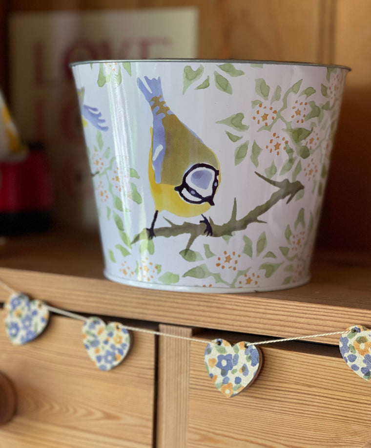 Bunting card, removable Emma Bridgewater inspired wooden bunting, white or brown card