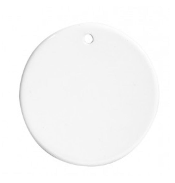 Personalised Ceramic/glass disc, hanging decoration, add your own photo or design