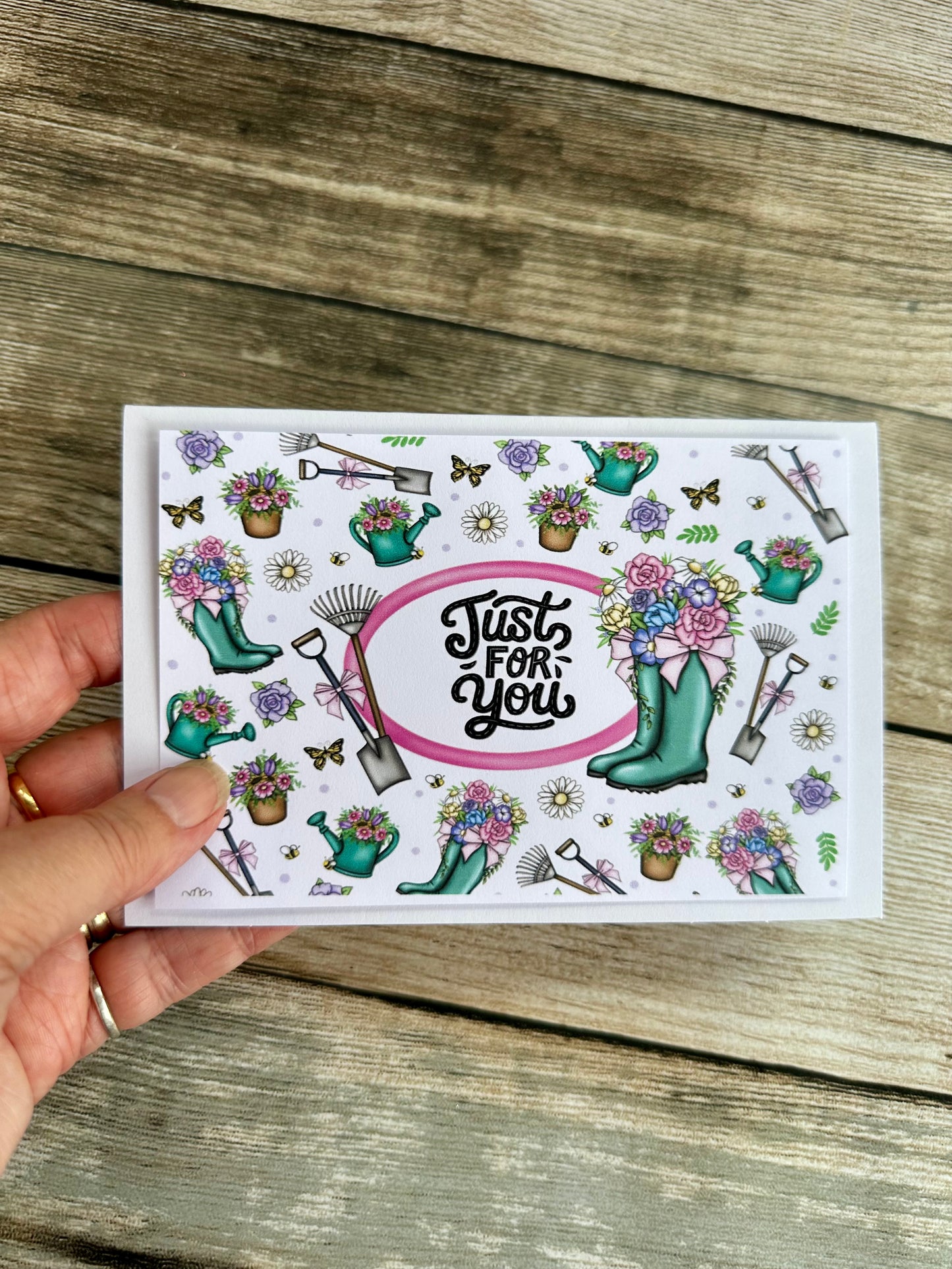 Happy Birthday or Just for you, 5 x 7cm white card with envelope