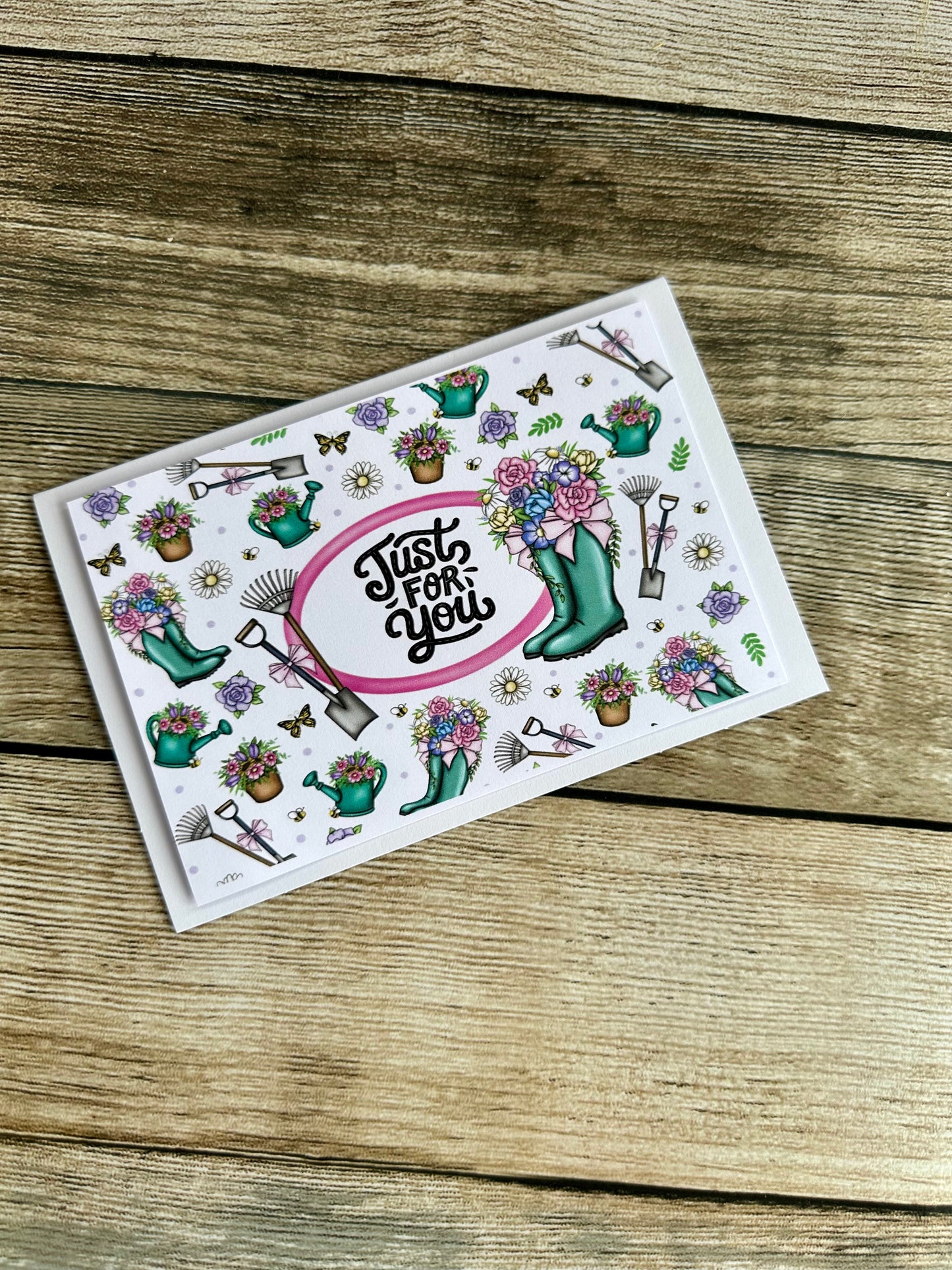 Happy Birthday or Just for you, 5 x 7cm white card with envelope