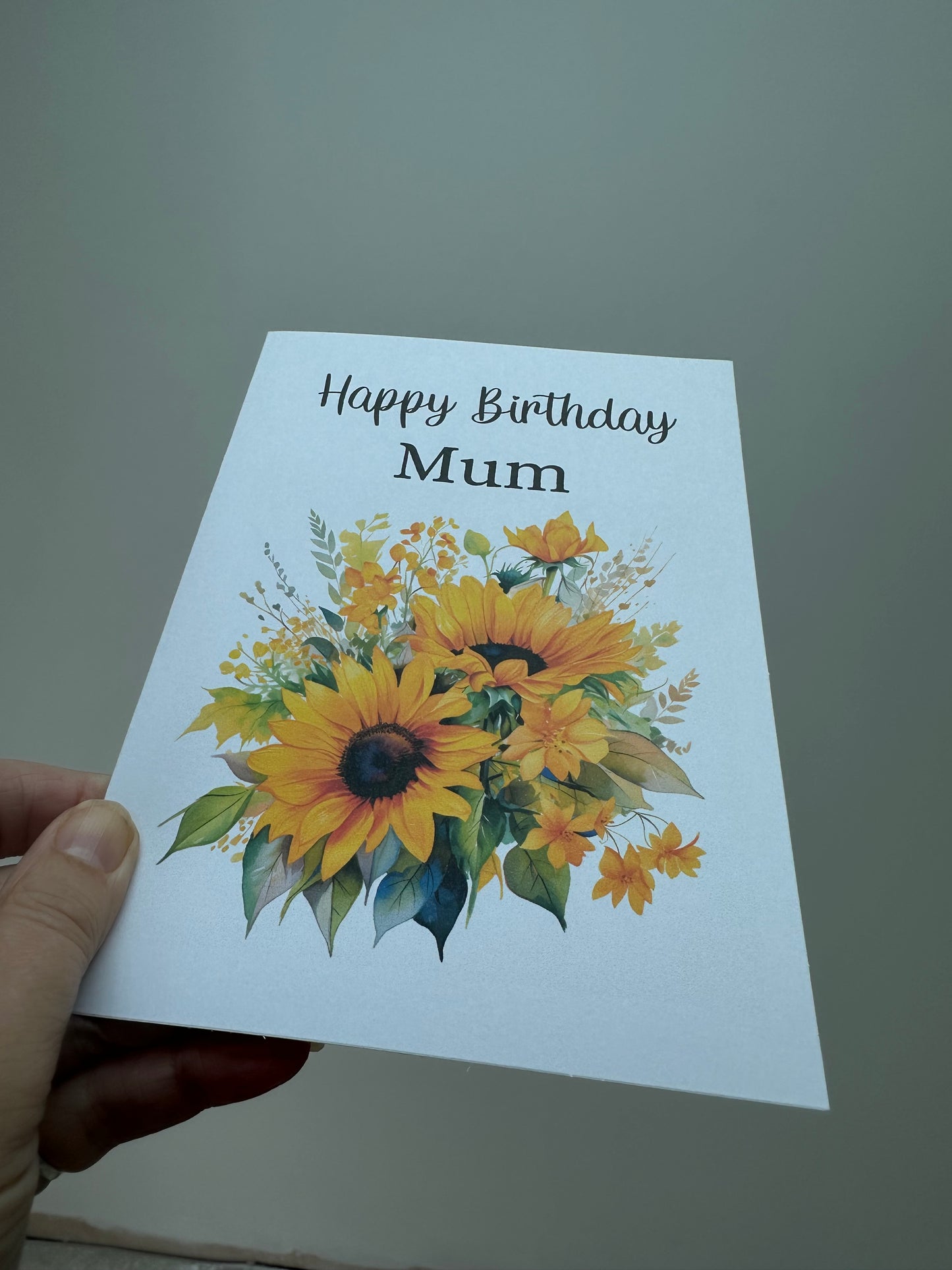 Happy Birthday card with sunflowers