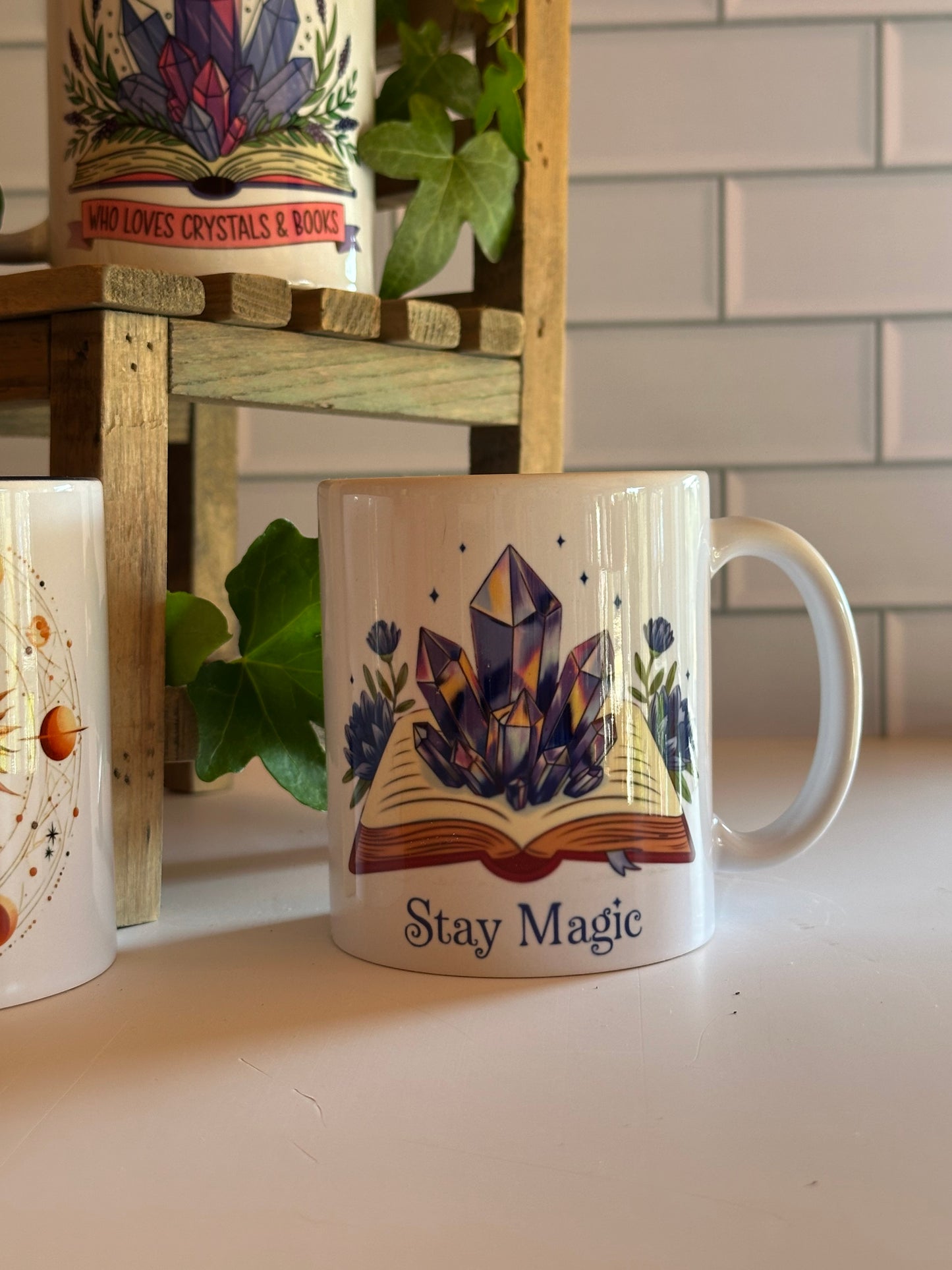 Beautifully crystal and celistrial design mugs