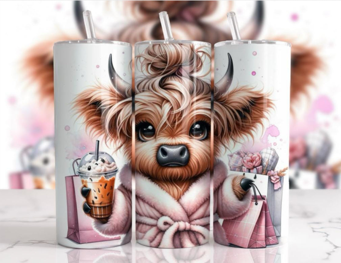 Highland cow 20oz tumbler , suitable for hot and cold drinks