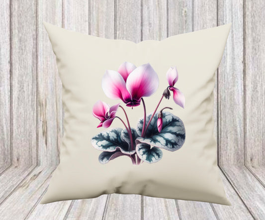 Cyclamen cushion cover