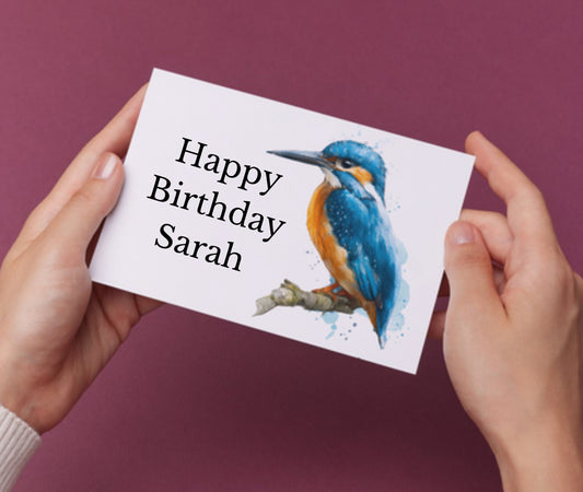 Greetings card, kingfisher card