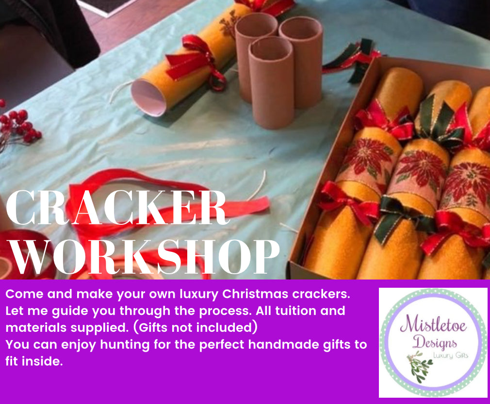 Christmas cracker workshop Sat 7th/Sun 8th 2pm -4pm Carry on Crafting held at The South of England Show Ground Ardingly