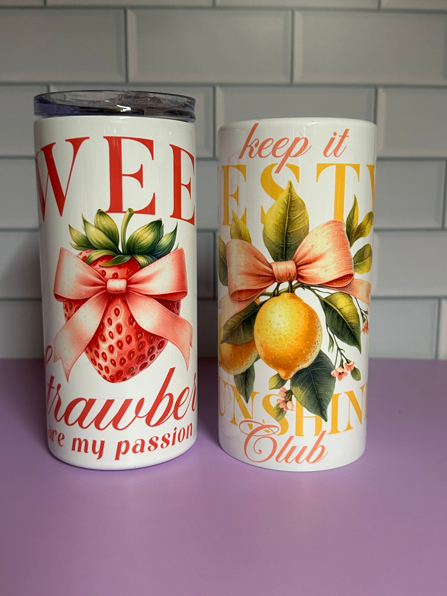 Summer fruits 16oz tumbler, ideal for hot and cold drinks