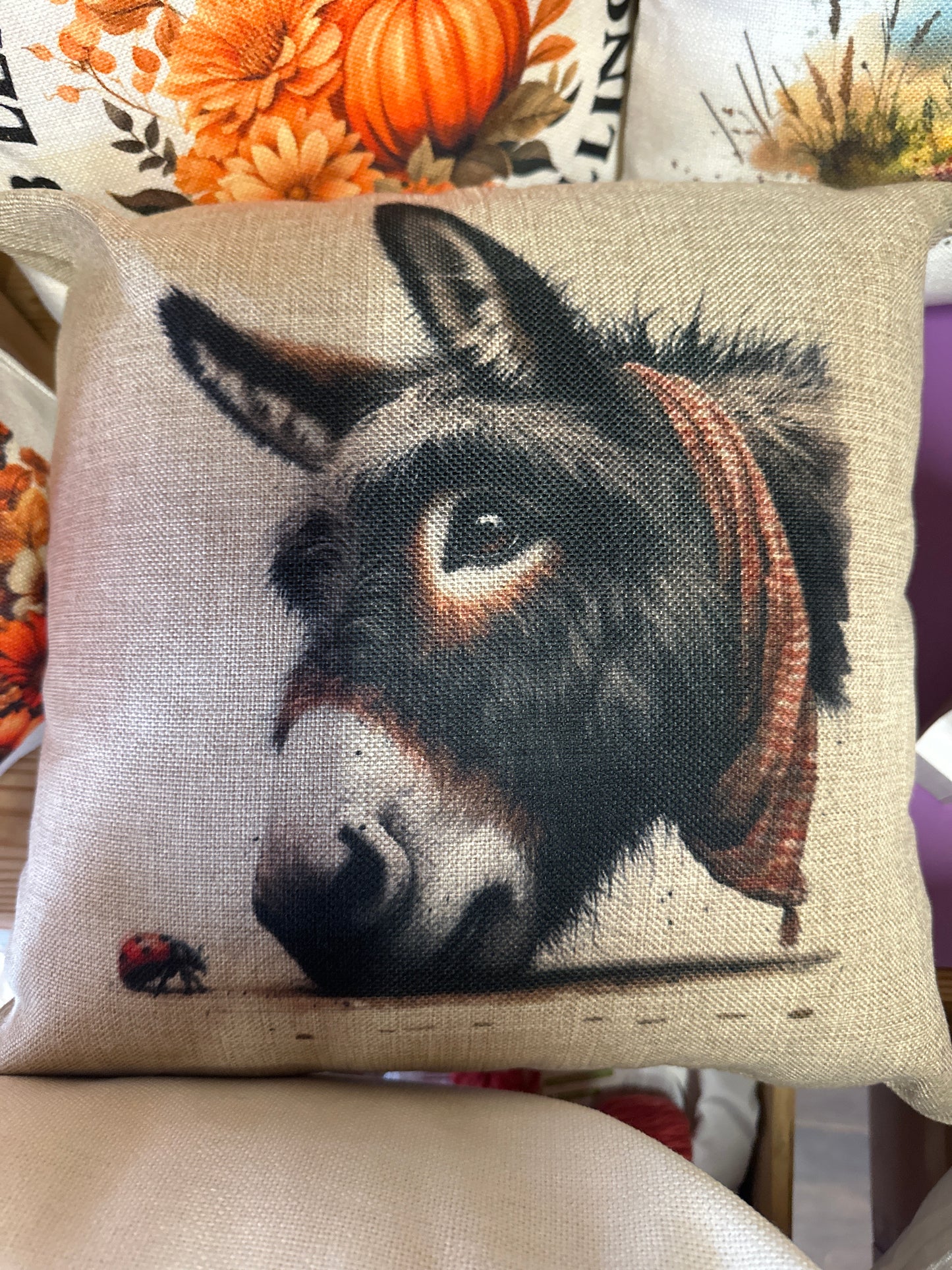 Donkey cushion cover