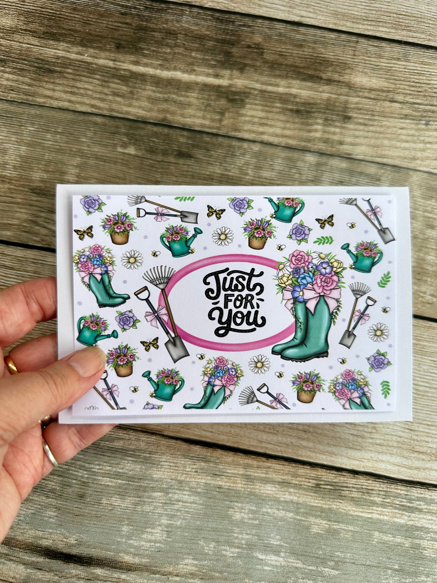 Happy Birthday or Just for you, 5 x 7cm white card with envelope