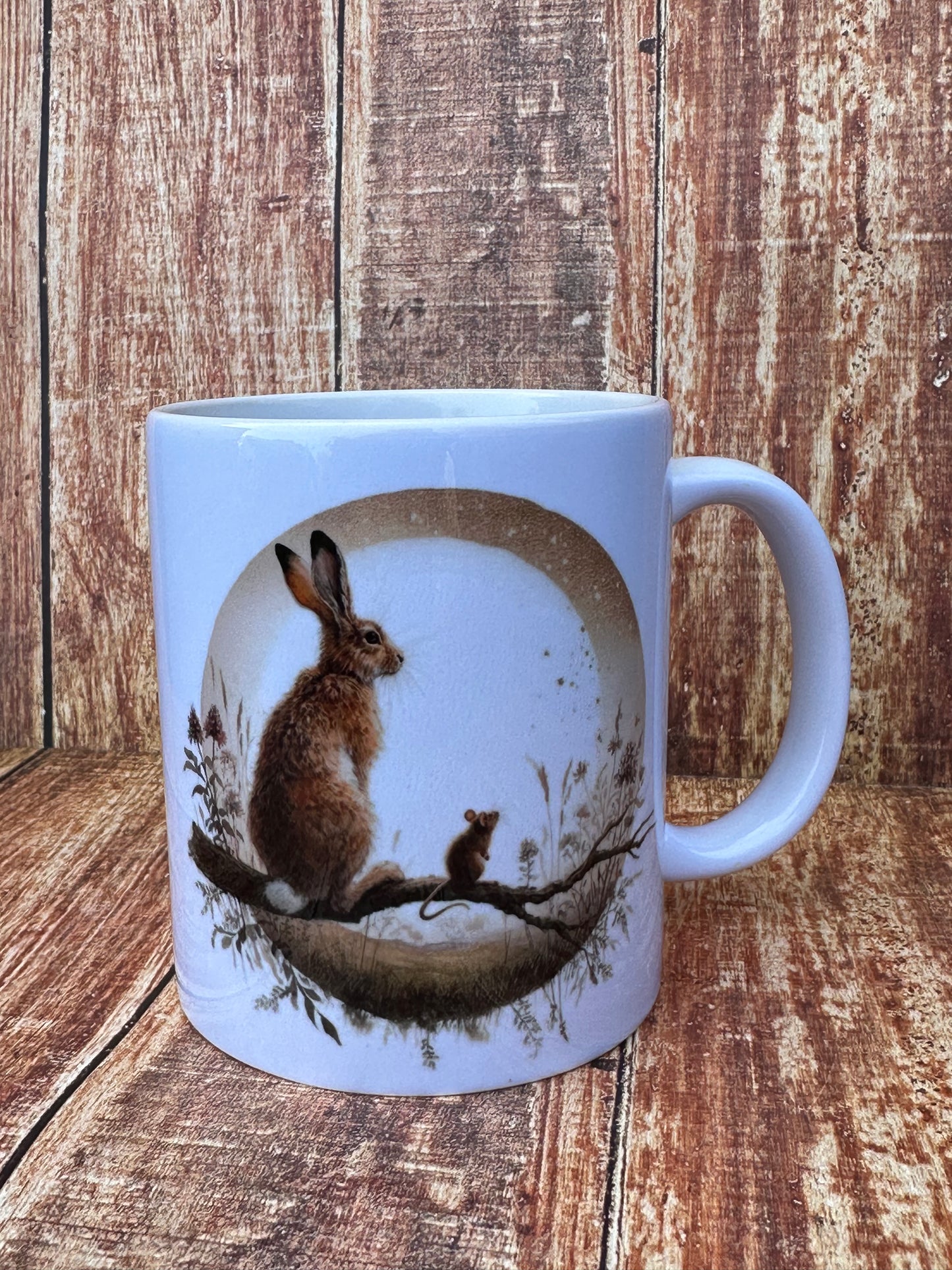 Beautiful Hare and Mouse design mug