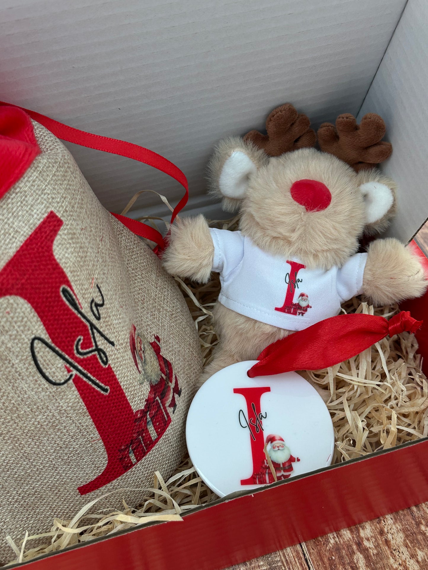 Personalised Reindeer Christmas hamper