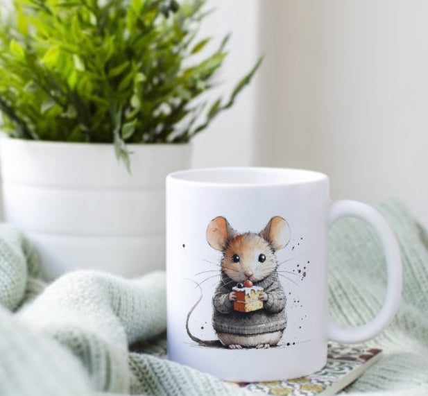 Mouse and cake mug