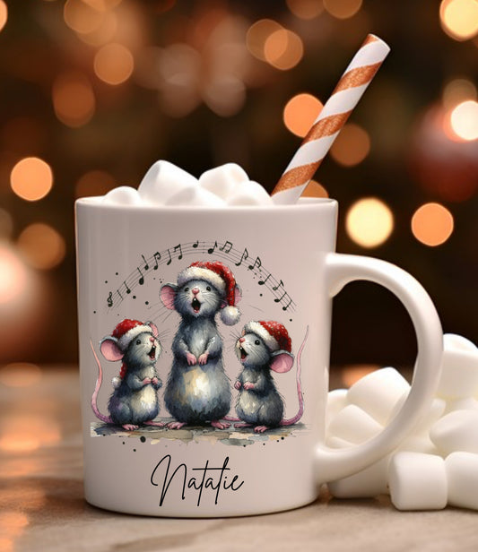 Personalised singing mice mug by The House of Rookery