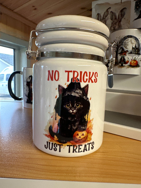 Cat trick or treat jar