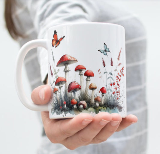 Beautiful toadstool mug