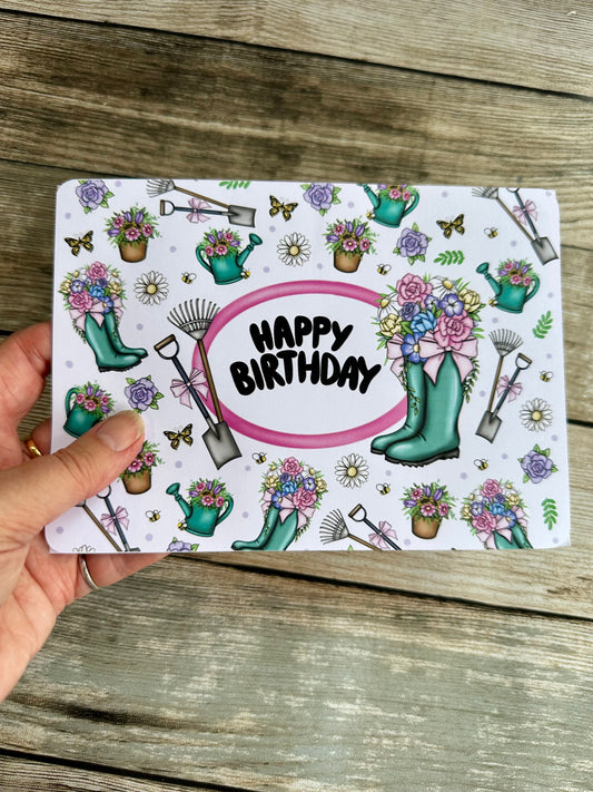 Happy Birthday or Just for you, 5 x 7cm white card with envelope