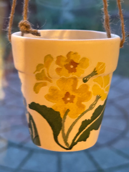 Emma Bridgewater inspired ceramic hanging pot, 8cm x 8cm