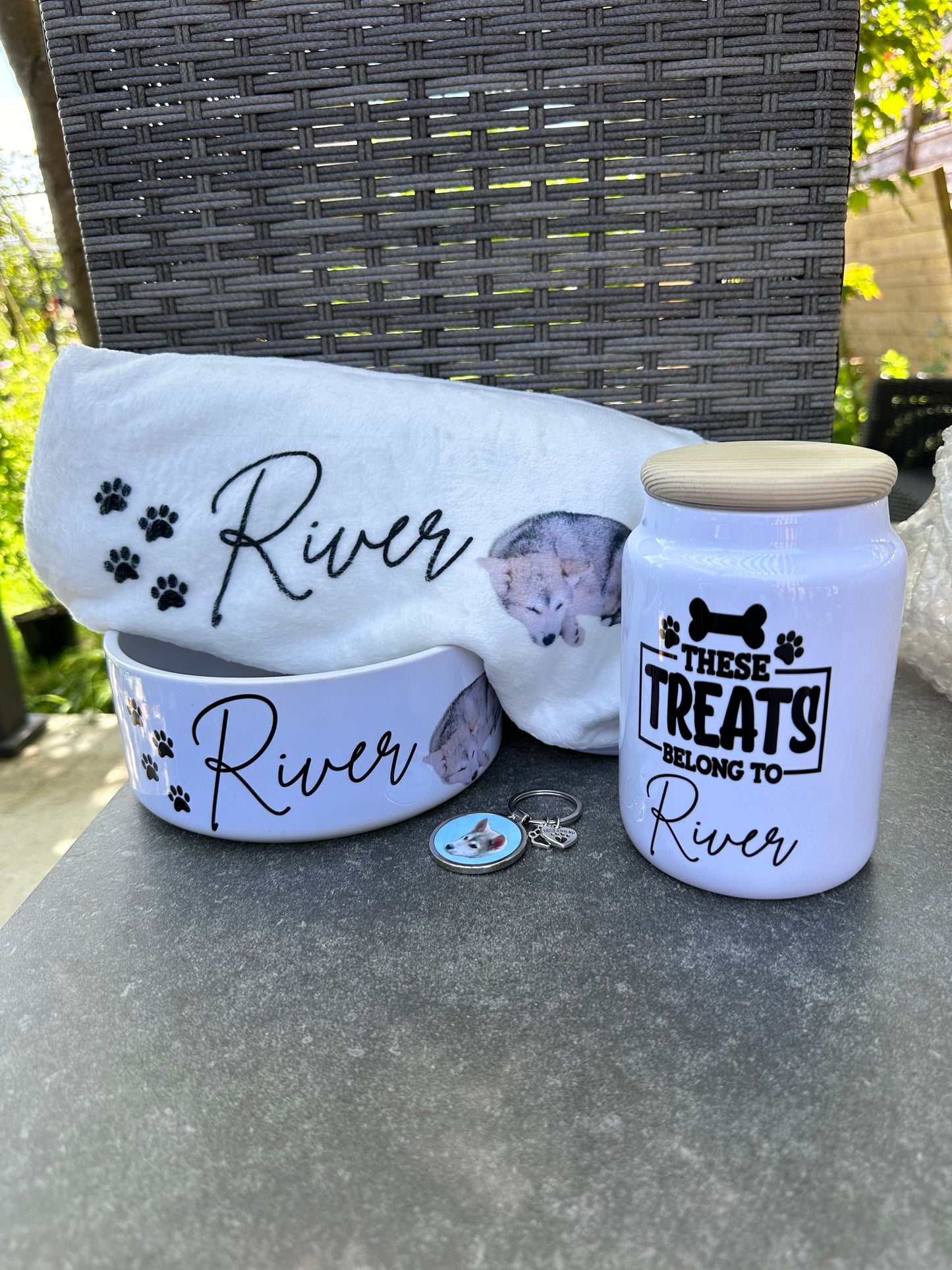 Personalised dog treat jar