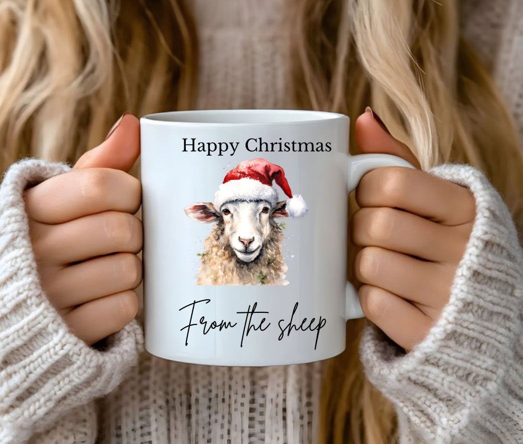 Christmas sheep mug