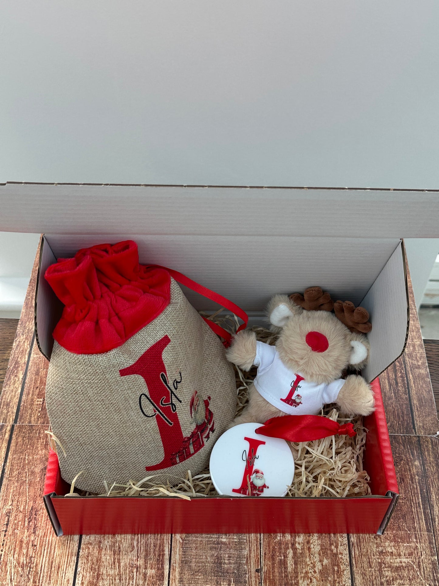Personalised Reindeer Christmas hamper