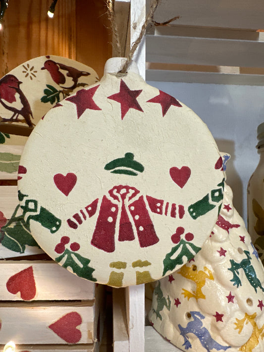 Ceramic flat bubble decoration with Emma Bridgewater designs