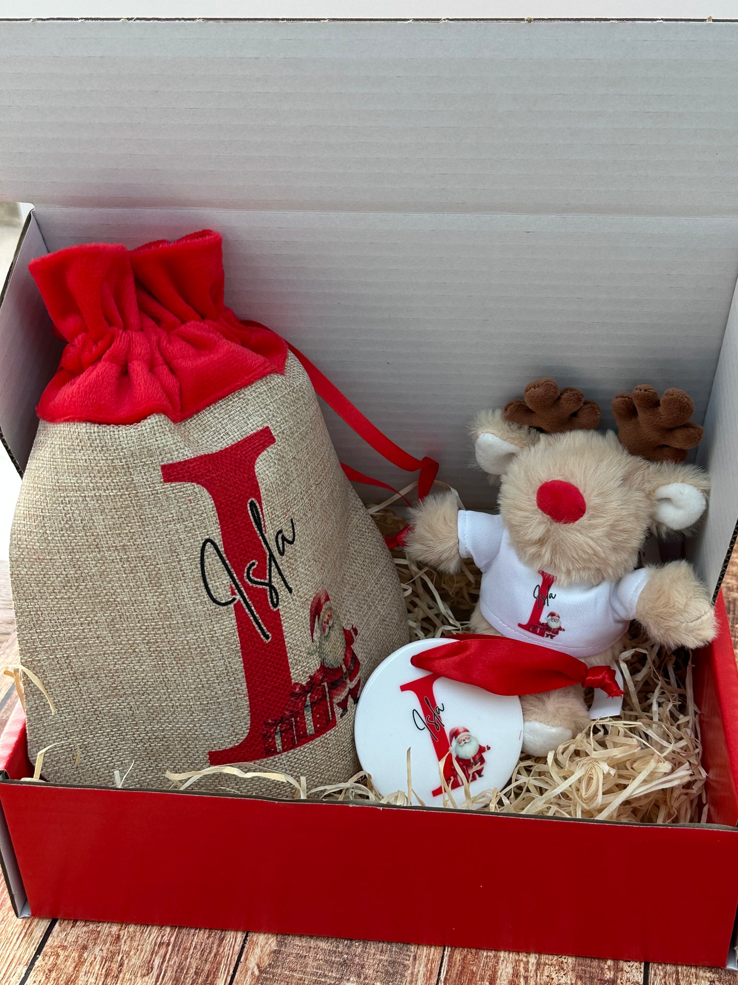 Personalised Reindeer Christmas hamper