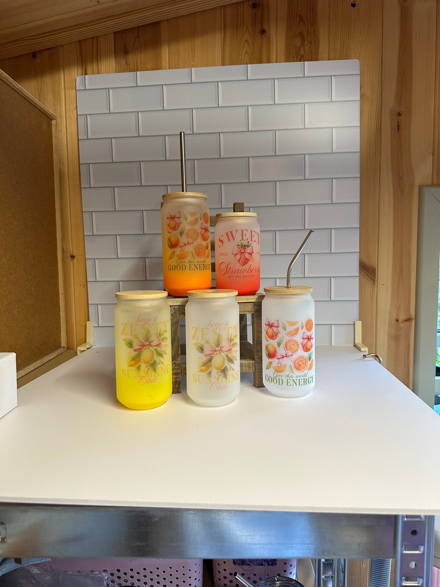 Glass beakers, add matching tote bag to your basket to receive free at check out