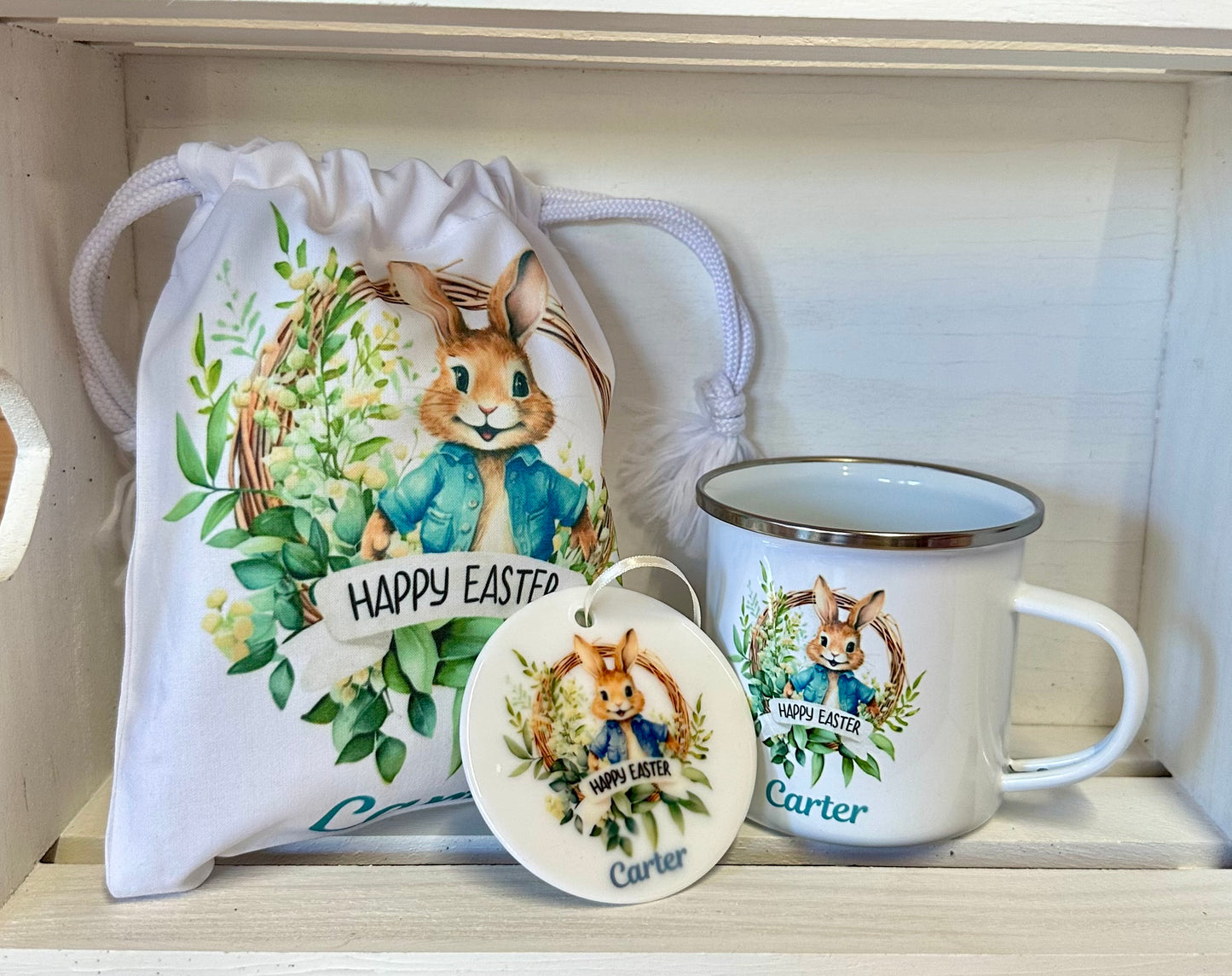 Easter personalised mug, personalised gift, treat bag