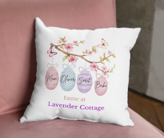 Personalised Easter cushion cover