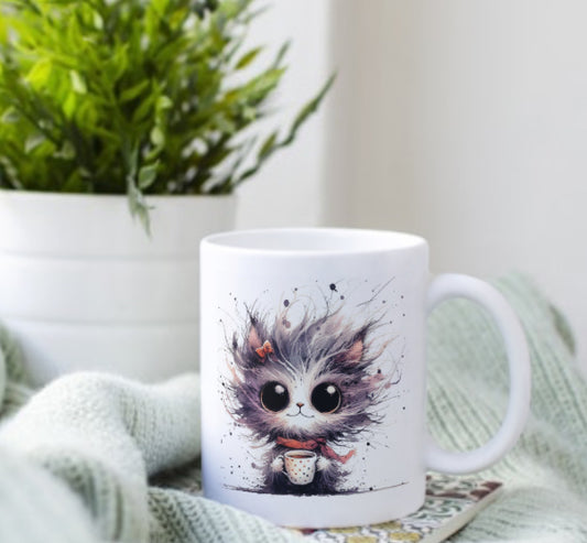 Cute cat design mug