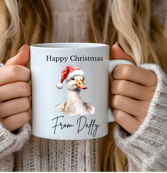 Christmas duck mug