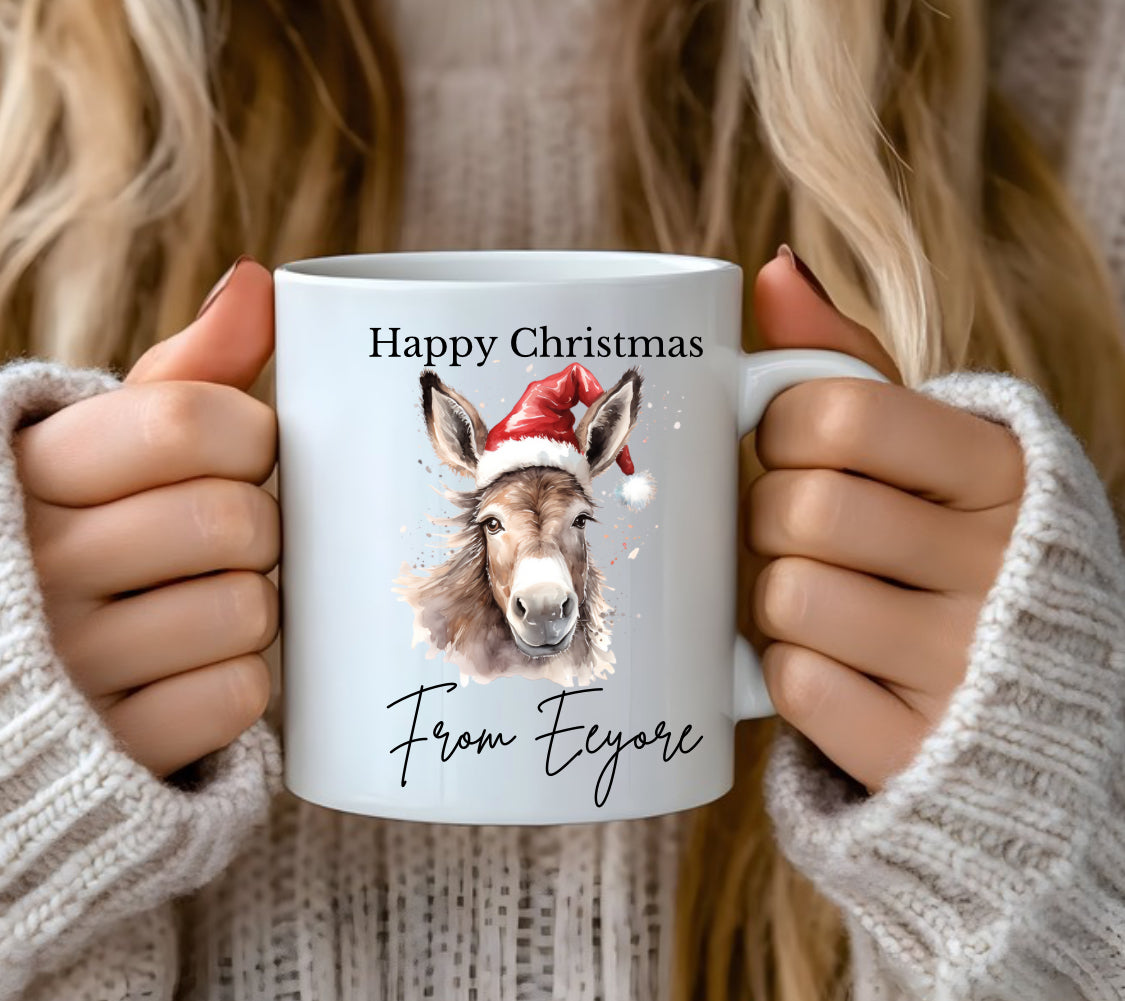 Christmas donkey mug