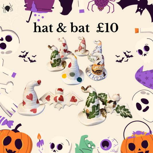 Mystery Hanging hat and bat decorations