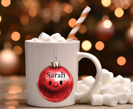 Christmas baubles mug