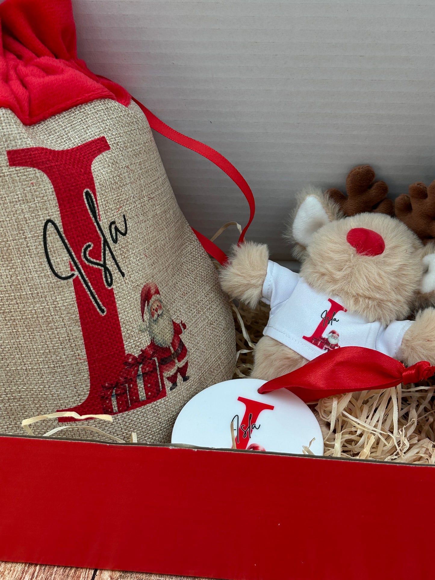 Personalised Reindeer Christmas hamper