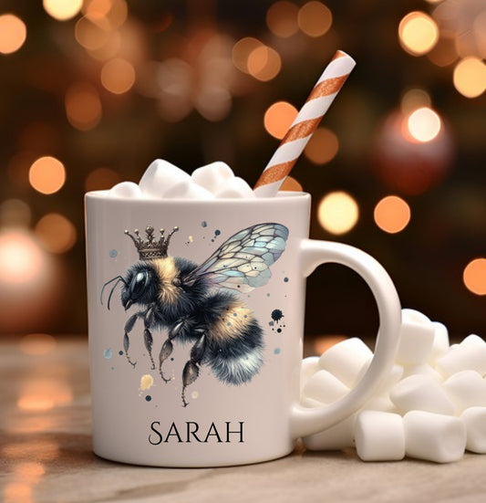 Personalised queen bee mug