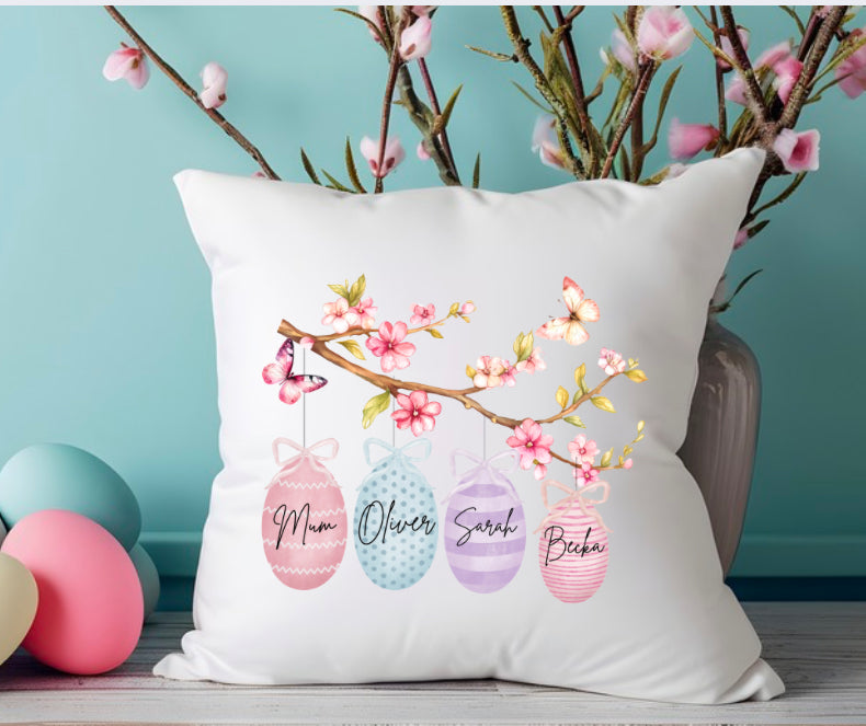 Personalised Easter cushion cover