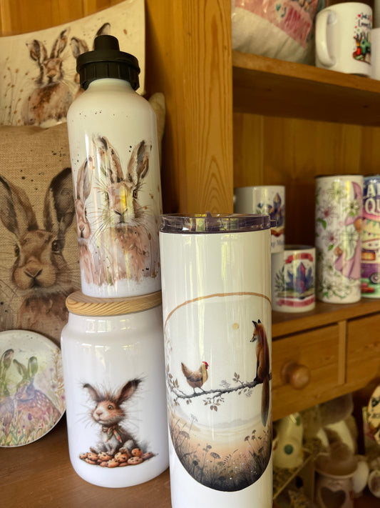 Sale items , bunny storage jar, 480ml hot and cold beaker for hot and cold drinks