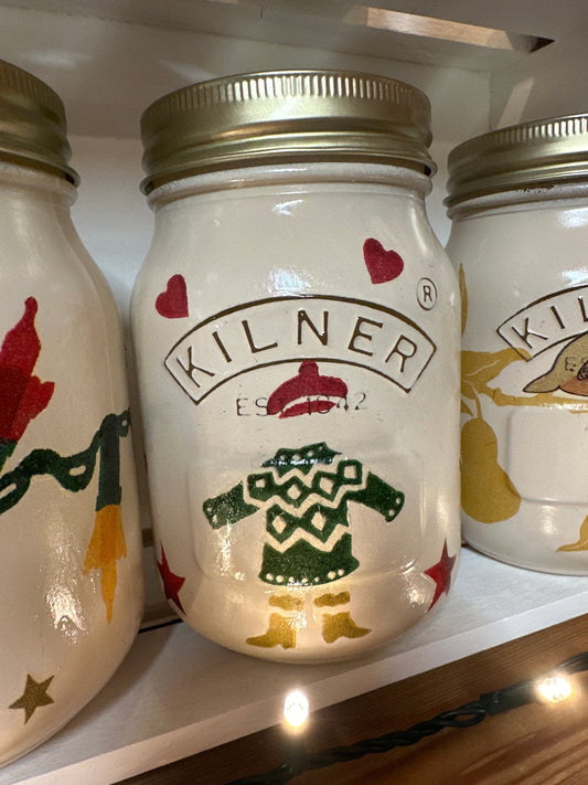 Christmas jumper design Kilner Jar