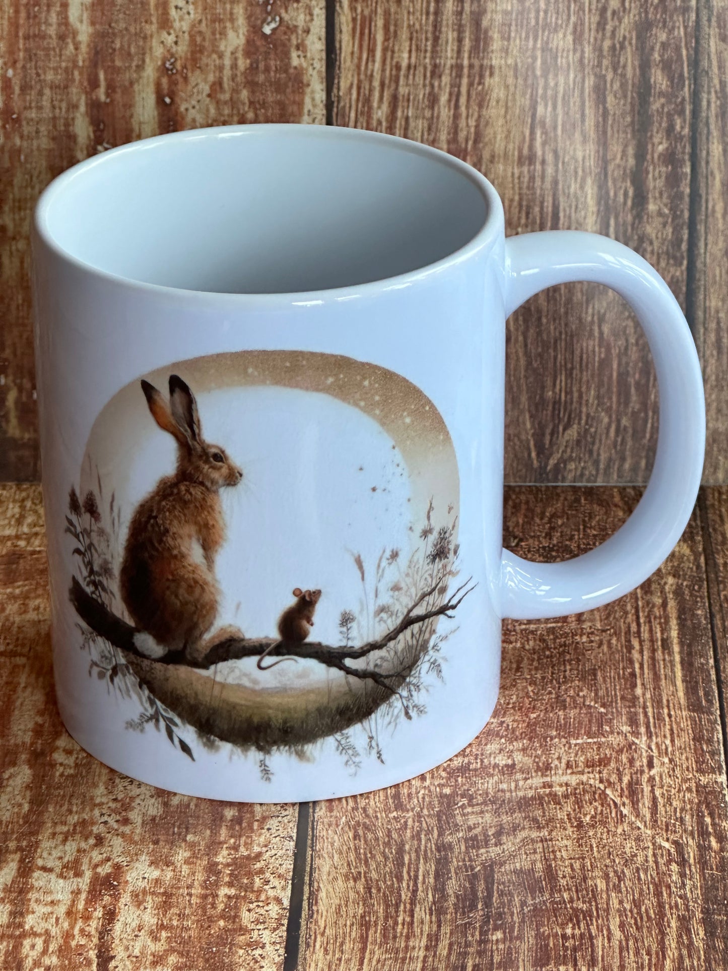 Beautiful Hare and Mouse design mug