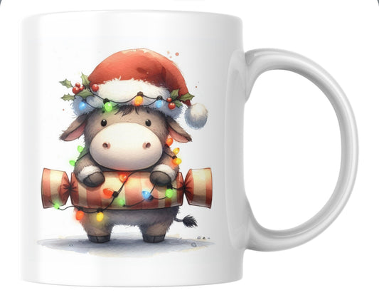 Cuddly Christmas animal design mugs, designs by The House of Rookery