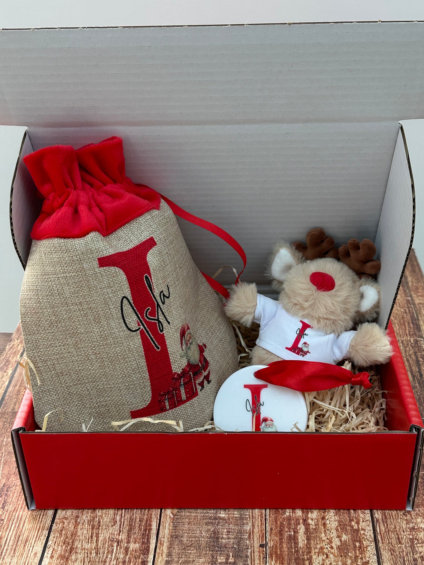 Personalised Reindeer Christmas hamper