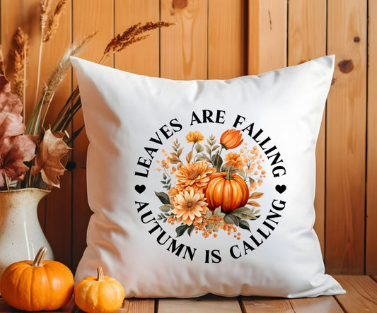 Leaves are falling, Autumn is calling design cushion cover