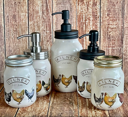 Emma Bridgewater chicken dispensers and storage jars