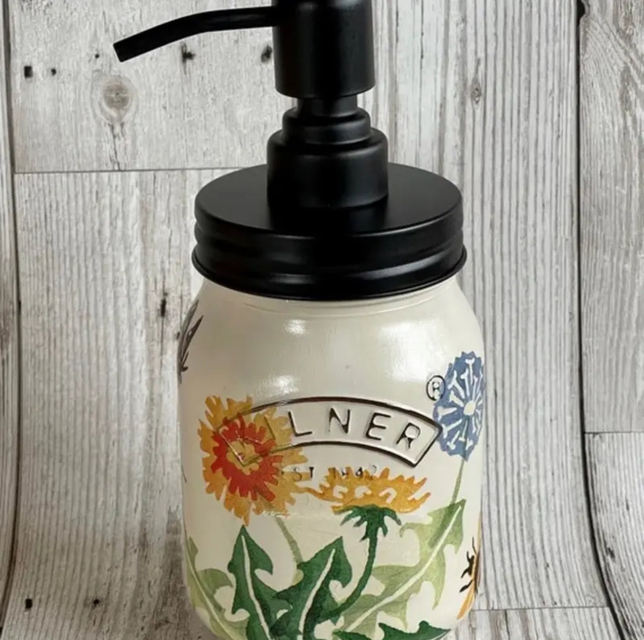 Wild Flower Inspired Soap Dispenser