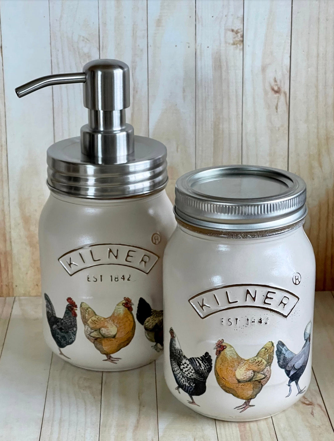 Emma Bridgewater chicken dispensers and storage jars